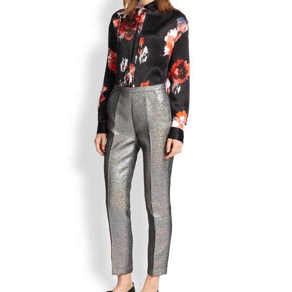 MSGM cigarette dress pants multicolor metallic i44 M